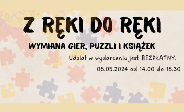 Tydzień Bibliotek 2024 - Z ręki do ręki w Wypożyczalni dla Dzieci i Młodzieży